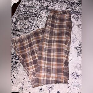 We The Free Brown Plaid Pants
